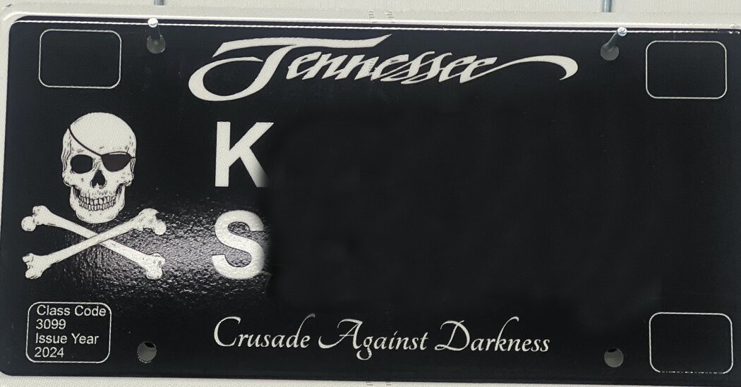 Support the “Crusade Against Darkness” with a new license plate